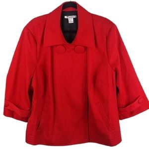Nygard Red Swing Coat Sz 22